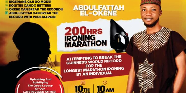 Kogi-born Abdulfatai Set To Break Guinness World Record For Longest Marathon Ironing
