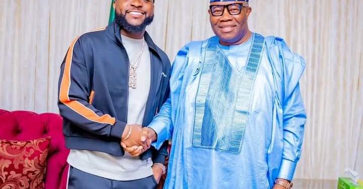 Senate President Akpabio Receives Afrobeat Star Davido On Courtesy Visit