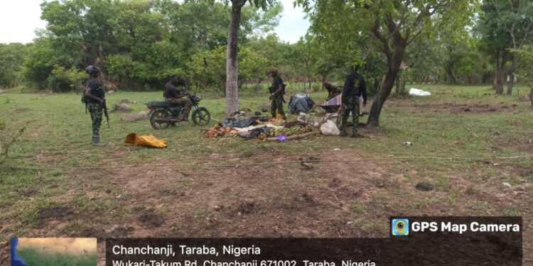 Taraba: Troops Dismantles Terrorist Stronghold, Seizes Weapons 