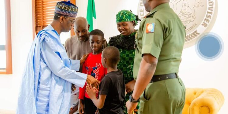 Family Reunites with Surviving Children After Kidnapping Ordeal, Praises NSA, CDS for Successful Rescue Operation
