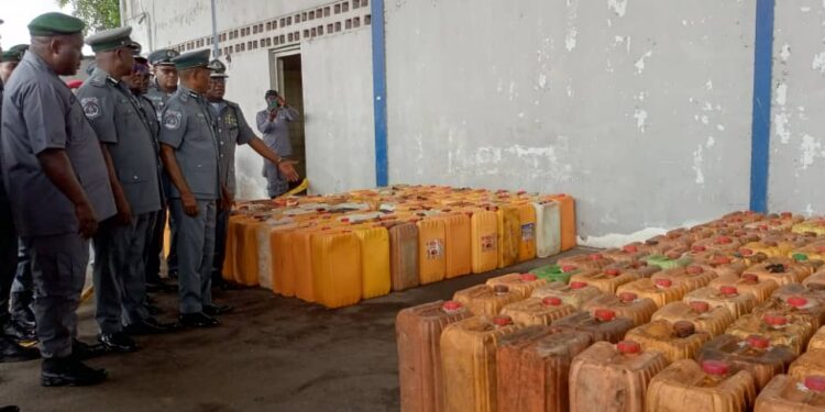 Cross River: Nigerian Customs Impound 26,625 liters Of PMS Enroute Cameroon