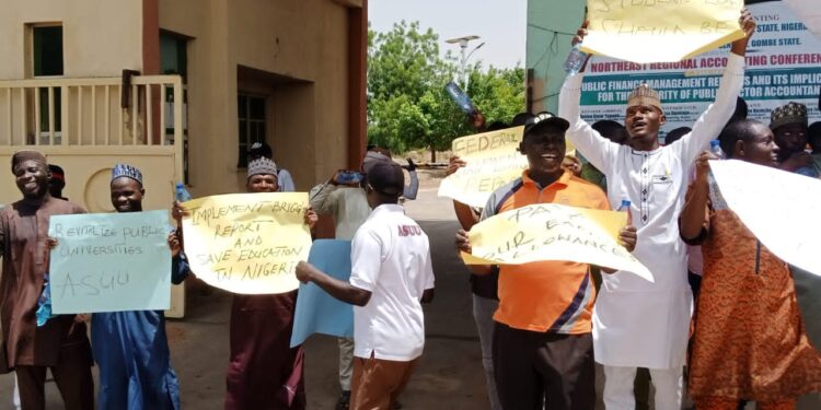 ASUU-FUK Protests Termination of Appointments, Others in Gombe