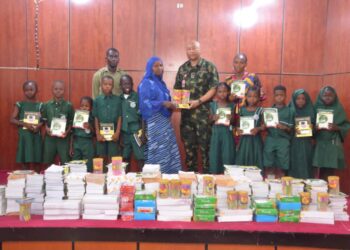 Commander TRADOC Nigerian Army Launches Educational Materials For Schools in Minna