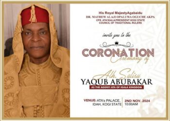 Alhaji Salisu Abubakar to be Coronated Agenyi Ata-Igala Nov 2