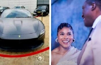 Prophet Uebert Angel Receives Ferrari Roma Gift Valued At US$566,000 From Wife