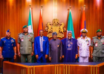 Matawalle Attends Decoration Ceremony of Newly Acting Chief of Army staff in villa