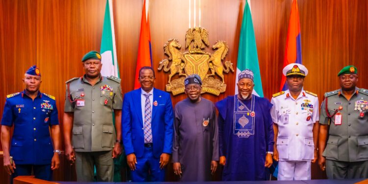 Matawalle Attends Decoration Ceremony of Newly Acting Chief of Army staff in villa