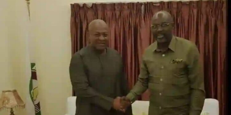 Weah Congratulates Mahama, Says Opposition Victory Triumph for Ghana’s Democracy