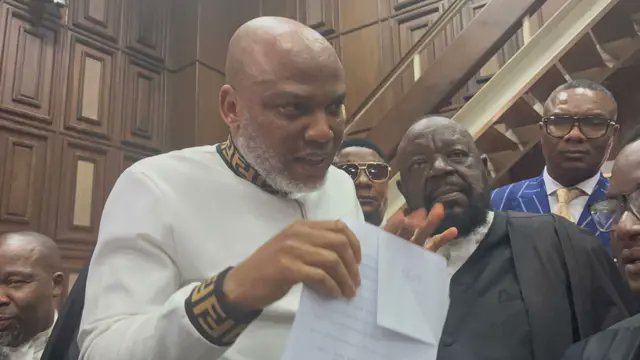 Nnamdi Kanu asks court to transfer his case to south-east