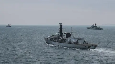UK Deploys RAF and Navy to Track Russian Ships Near Its Waters
