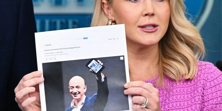 Trump and Bezos clash over Amazon plan to reveal tariff costs