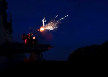 British Warship Defends Against Drone Attack