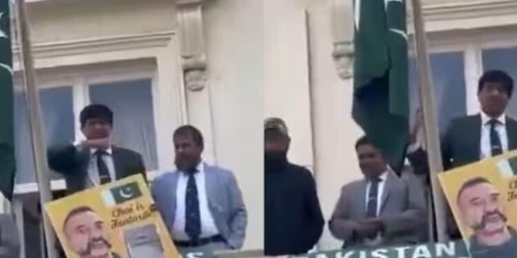 Pakistan Officer’s Throat-Slit Gesture at London Protest Sparks Outrage