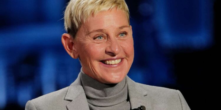 Ellen DeGeneres shows off UK farmhouse in funny lawn mowing video
