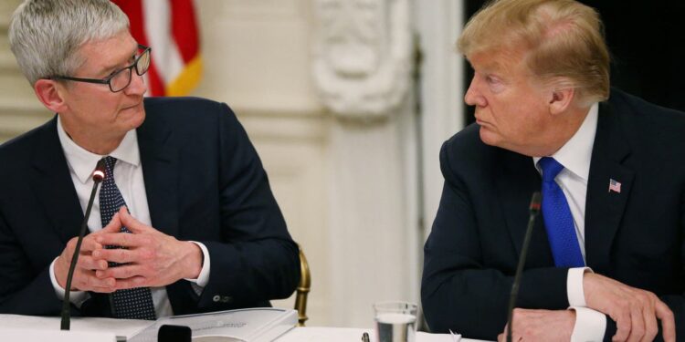Apple Stock Dips After Trump Threatens 25% Tariffs Over iPhone Production