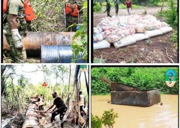 19 Illegal Refining Sites Deactivated, Over 589,000 Litres of Stolen Products Recovered Across Niger Delta