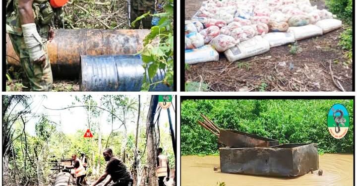 19 Illegal Refining Sites Deactivated, Over 589,000 Litres of Stolen Products Recovered Across Niger Delta