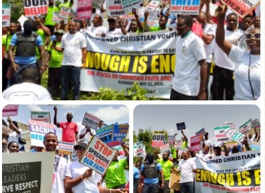 Concerned Christian Youths Protest Over Attacks on Christianity, Faith Leaders In Nigeria, Commends Government On Forest Guards Initiative