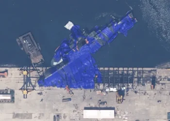 North Korean Warship Falls Over During Launch Attempt