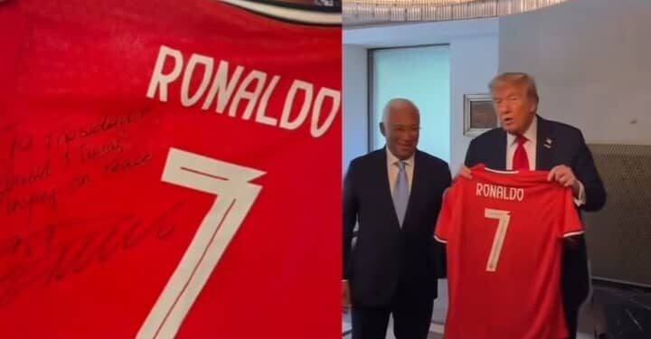Cristiano Ronaldo Gifts Trump Signed Jersey with Heartfelt “Playing for Peace” Message