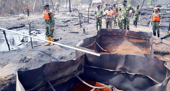 Navy Destroys 5 Illegal Refining Sites in Rivers