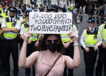 London Police Arrest Demonstrators at Palestine Action Support Rally