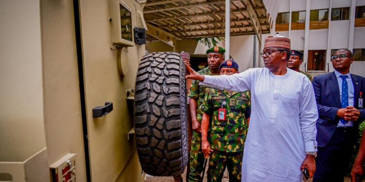 Minister Matawalle unveiles Dicon- Vanquish armoured personel carrier