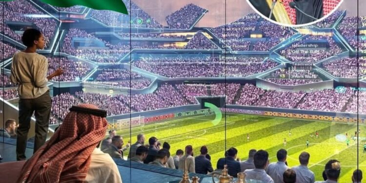Saudi Arabia Unveils Futuristic $1 Billion Stadium Floating 1,150 Feet Above Ground