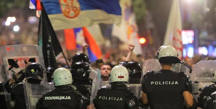Anti-Government Demonstrations Turn Violent Across Serbia