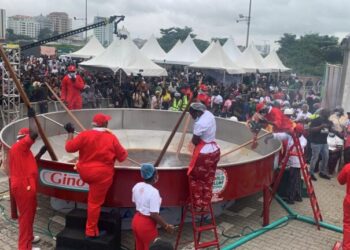 Hilda Baci Begins Record-Breaking Jollof Rice Cook at Eko Hotel