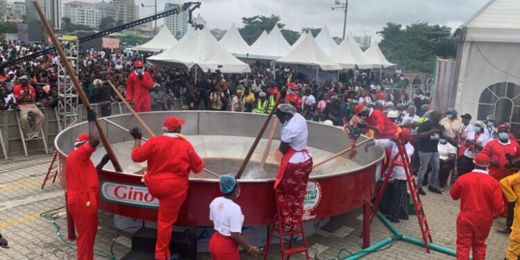 Hilda Baci Begins Record-Breaking Jollof Rice Cook at Eko Hotel
