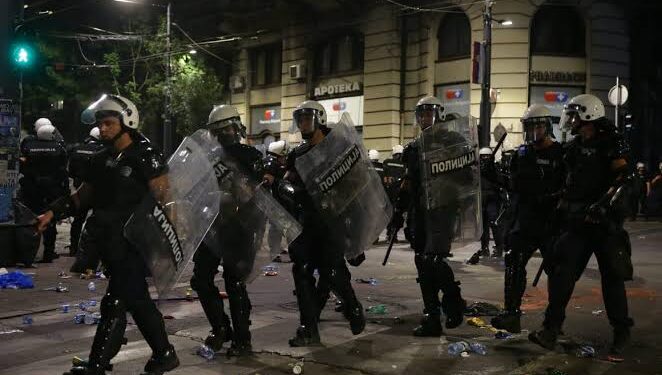 Serbian Protests Erupt as Police Use Tear Gas to Disperse Crowds