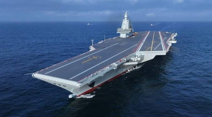China’s New Aircraft Carrier Fujian Enters South China Sea after Taiwan Strait Passage for Extended Trials