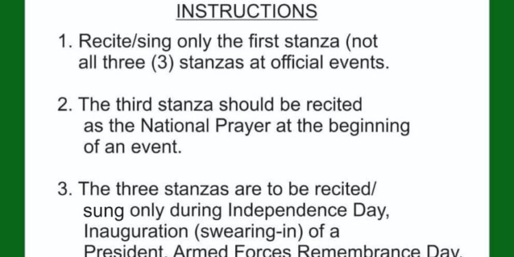 NOA Calls for Strict Adherence to Official National Anthem and Pledge