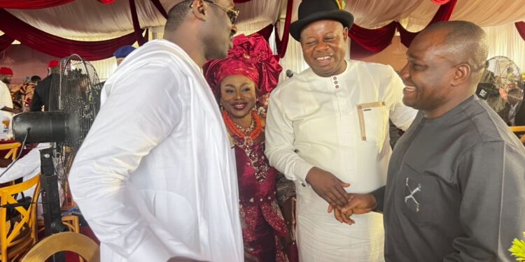 Jarigbe Attends Wedding of Governor Otu’s Step Son in Calabar