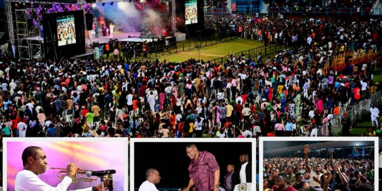 U.J. Esuene Stadium Roars as Nathaniel Bassey, GUC Serenade at Calabar Gospel Night