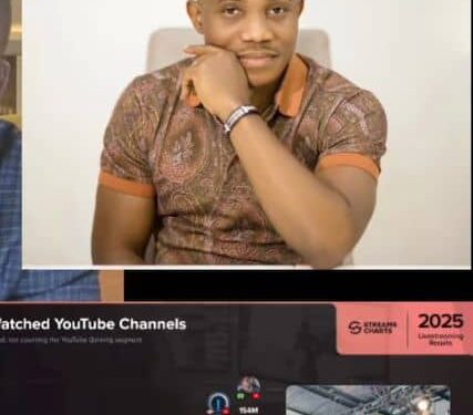 Pastor Jerry Eze’s YouTube Channel Ranks 3rd Most Watched Globally, Excluding Gaming