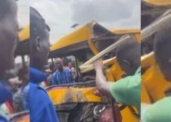 LASTMA Rescues Commercial Bus Driver Trapped in Multiple Crash