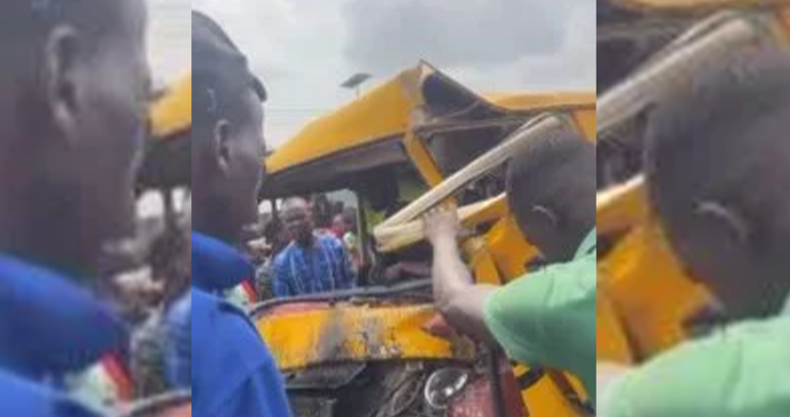 LASTMA Rescues Commercial Bus Driver Trapped in Multiple Crash
