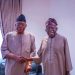 Tinubu Receives General Theophilus Danjuma (Rtd.) in Villa