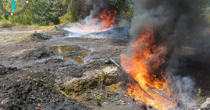 Navy Destroys Illegal Crude Oil Storage Site in Rivers