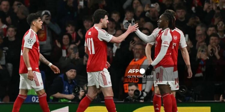 Eze Stunner and Rice Strike Fire Arsenal into Champions League Quarter-Finals