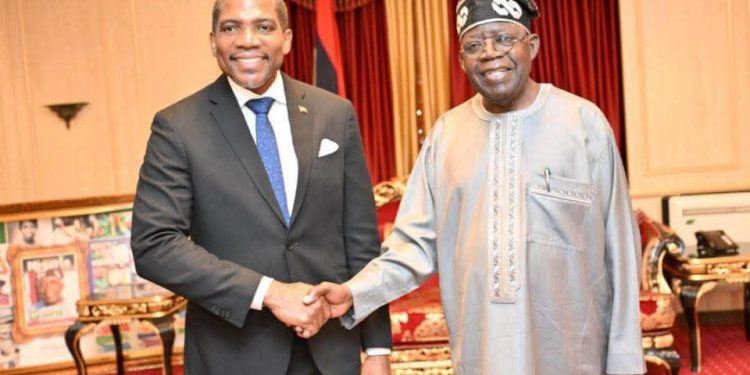 President Tinubu Meets Nevis Prime Minister at Aso Villa