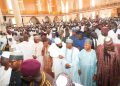 Dignitaries Present at the National Mosque Abuja for the funeral prayer of El-rufai's mother