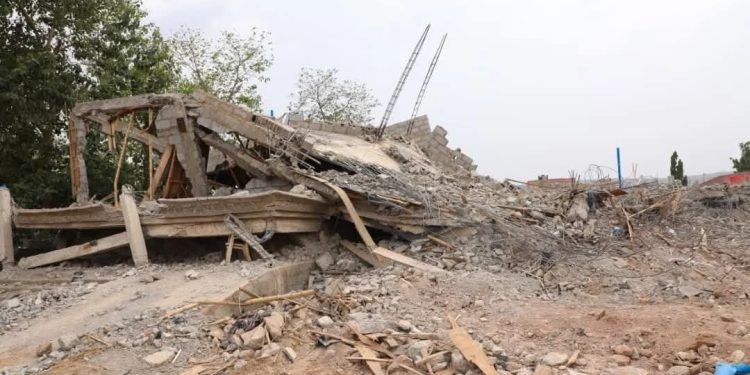 Wike Orders Arrest of Owner After Abuja Building Collapse, Revokes Land