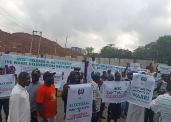 Ijaw Group Protests at INEC HQ over Warri Delineation Report