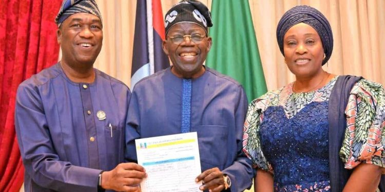 Hamzat, Wife Visit Tinubu After Winning Lagos APC Governorship Primary