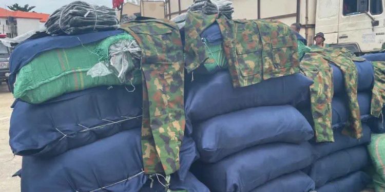 Police Intercept 47 Sacks of Military Uniforms, Cartons of Illicit Drugs in Lagos