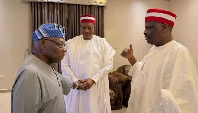 Obasanjo Visits Kwankwaso in Kano, Leaves Masses in Speculation