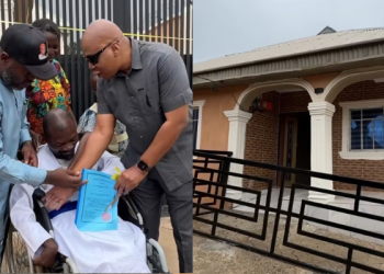 Makinde Fulfils Promise, Hands House, Wheelchair to Physically Challenged Man ‎